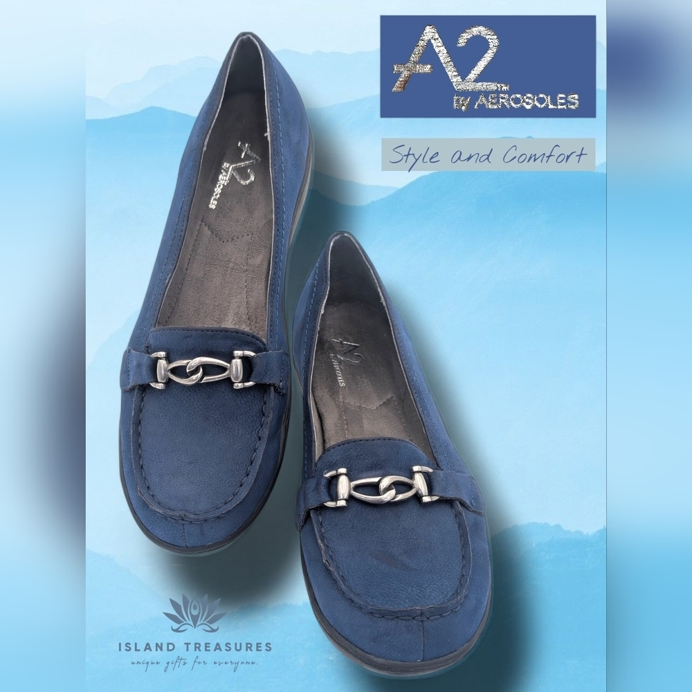 A2 By Aerosoles Women's Navy Loafers